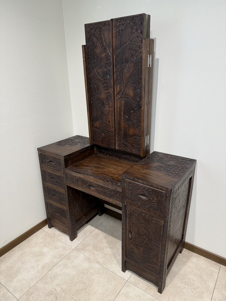 三面鏡ドレッサー　桜